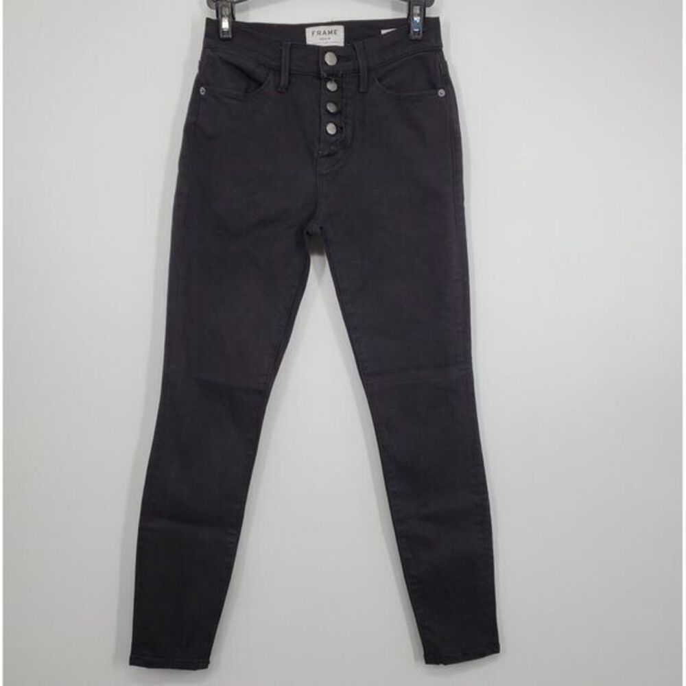 Women's Frame Le High Skinny‎ Jeans Size 24 Noir Street